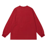 Men Long Sleeve T Shirt Flower Embroidered Bottoming Shirt